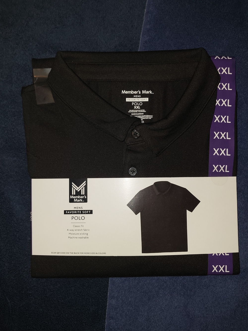 Men's Black Favorite Soft Polo - XXL